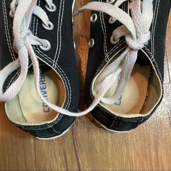 Black Converse All Star Low Top Unisex Size 1 - Picture 7 of 9